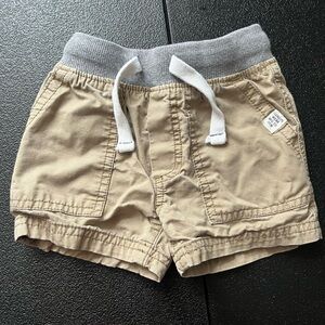 Carter's Beige Shorts with Gray Waistband